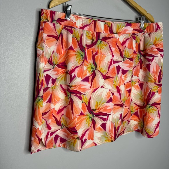 Chicos Zenergy UPF Floral Skort Pull on Pockets Golf Tennis - Picture 2 of 12